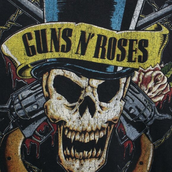 Guns N Roses Shirt Men 2X Black Bravado Skull Rock Band Tee - Picture 6 of 8